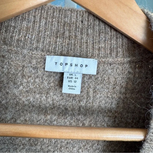 Topshop Taupe Knit Sweater - Picture 2 of 6